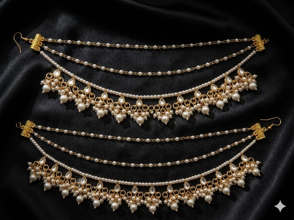 ✨ Pearl Bridal Hair Chain | Elegant Side Hair Accessory for Women - Image 13