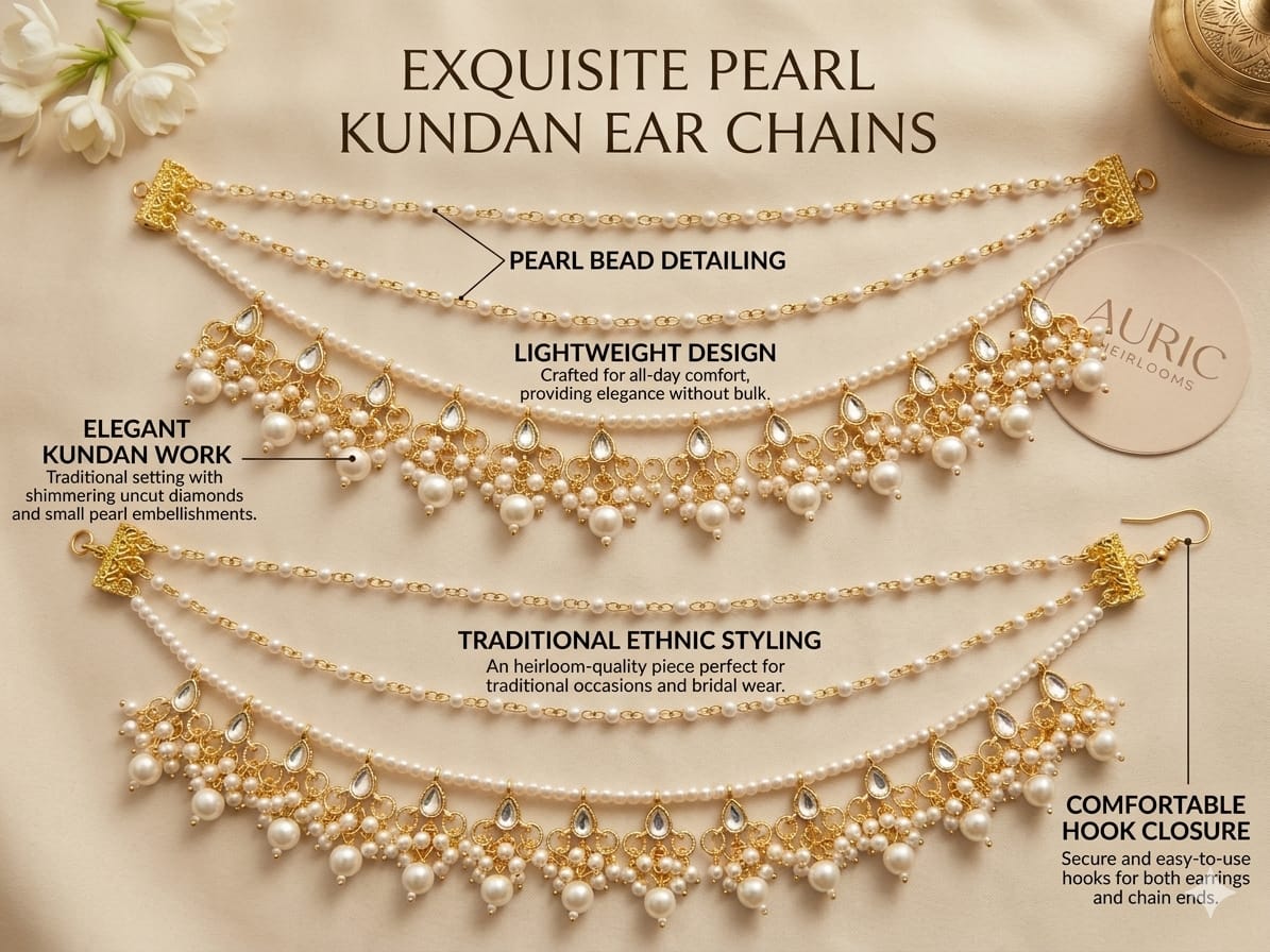 ✨ Pearl Bridal Hair Chain | Elegant Side Hair Accessory for Women - Image 12
