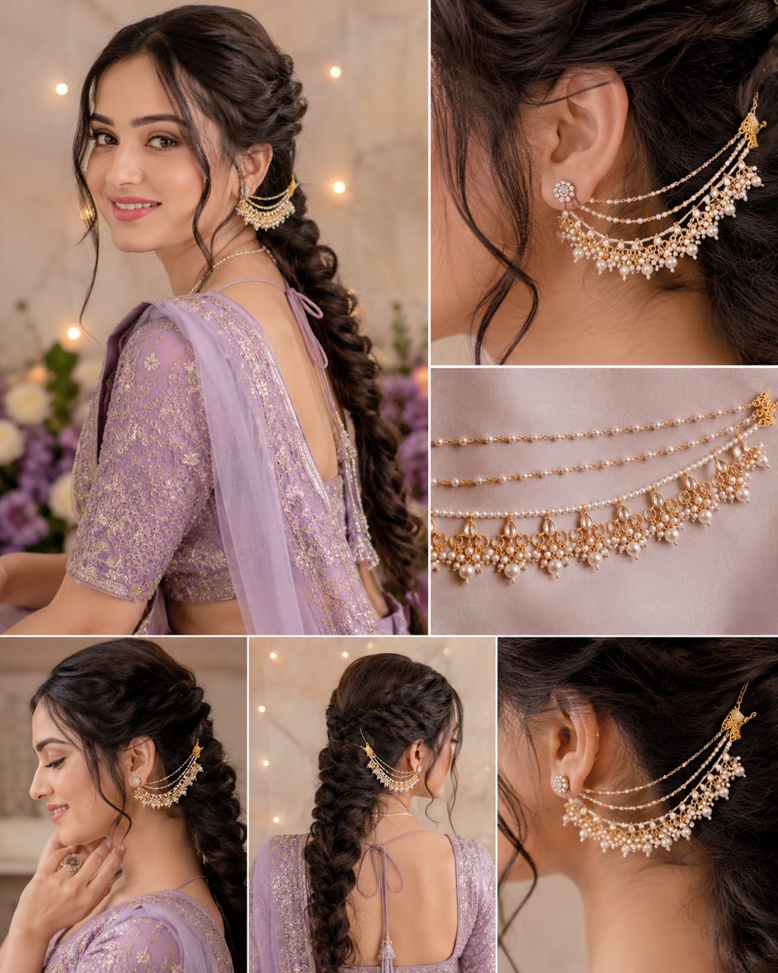 ✨ Pearl Bridal Hair Chain | Elegant Side Hair Accessory for Women - Image 3